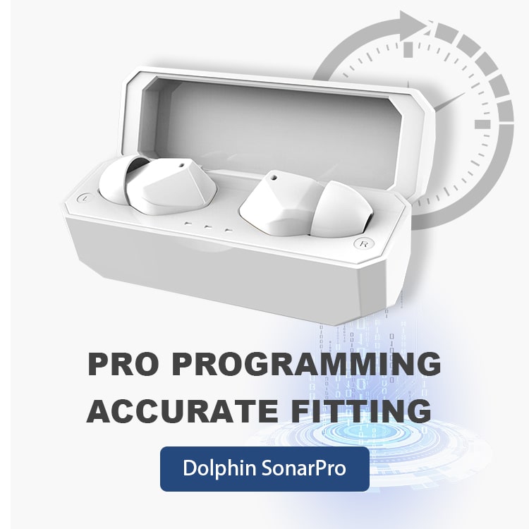 AcoSound Dolphin SonarPro - Self-fitting Digital Hearing Aids with Remote Fitting Support