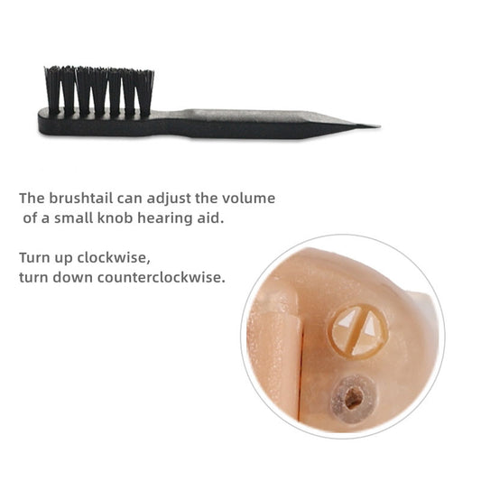 Cepillo recortador de limpieza para audífonos y cepillos para ajustar el volumen